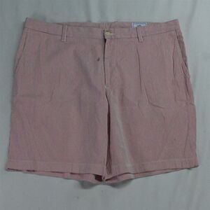 Southern Tide 40 x 8" Red White Stripe Flat Front‎ Slim Mens Chino Shorts